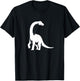 Vintage Long Neck Dinosaur Brachiosaurus T-Shirt - T-Shirt | Black