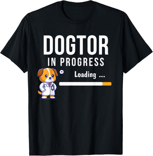 Dogtor In Progress, Future Dog Doctor, Vet Student Funny Vet Men Women T-Shirt - T-Shirt | Black