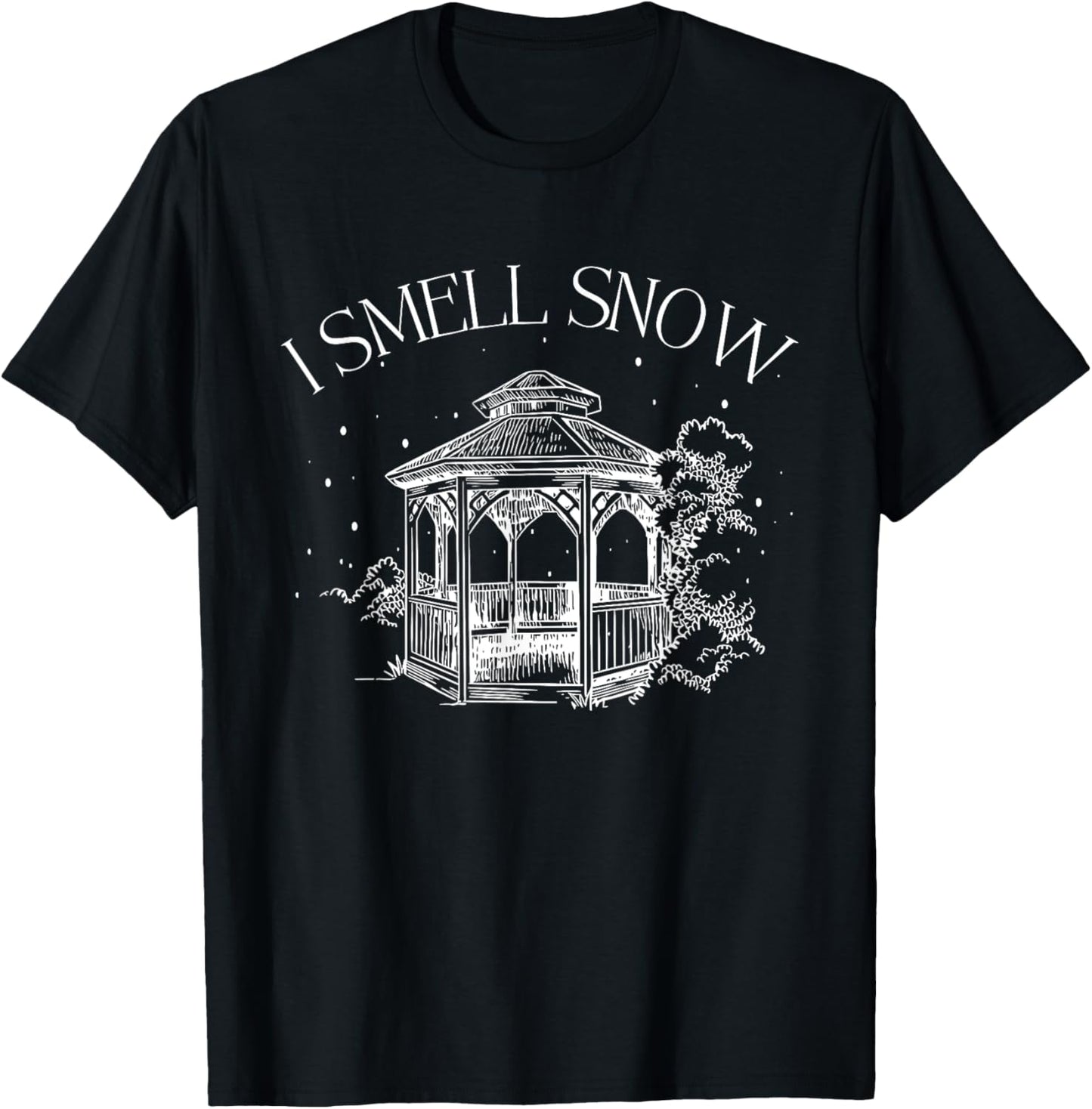I Smell Snow Winter Christmas Snowball Design T-Shirt - T-Shirt | Black