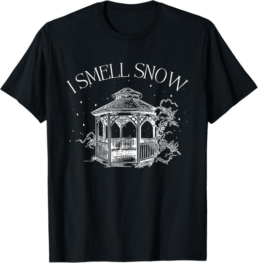 I Smell Snow Winter Christmas Snowball Design T-Shirt - T-Shirt | Black