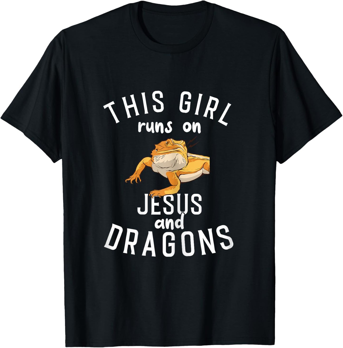 Jesus and Bearded Dragons T-Shirt - T-Shirt | Black