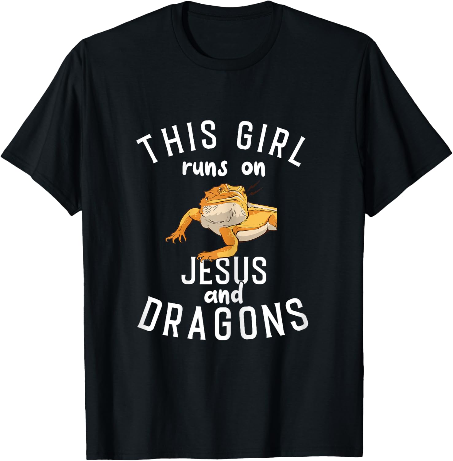Jesus and Bearded Dragons T-Shirt - T-Shirt | Black