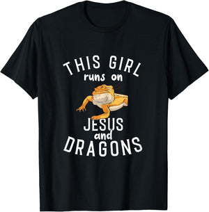 Jesus and Bearded Dragons T-Shirt - T-Shirt | Black