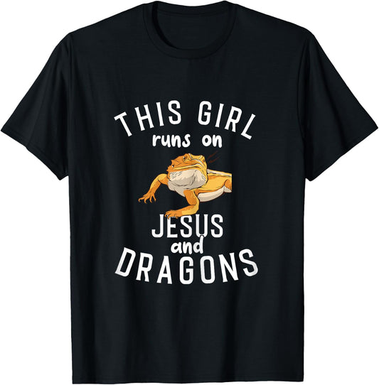 Jesus and Bearded Dragons T-Shirt - T-Shirt | Black