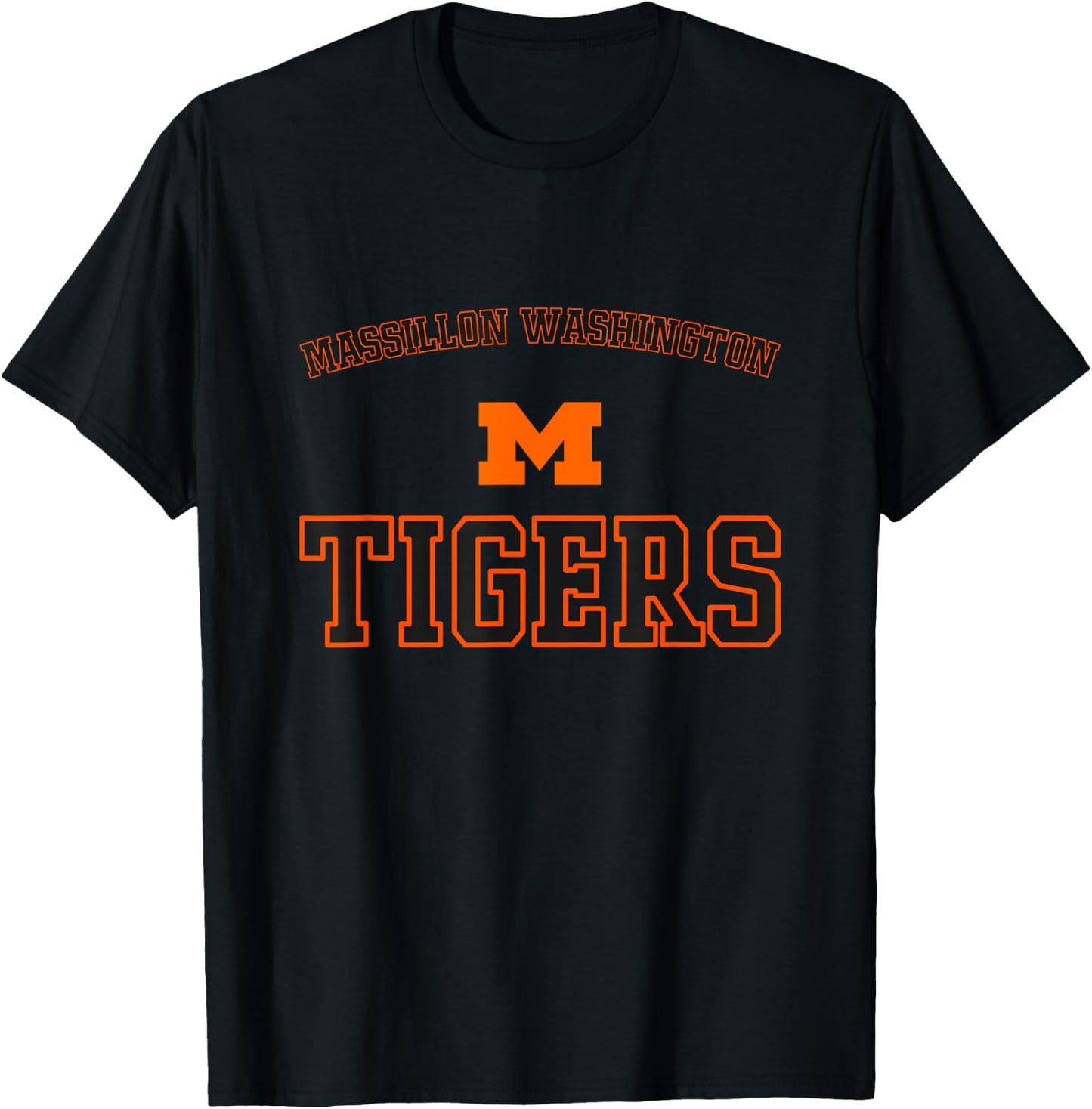 Massillon Tigers Logo Varsity HS T-Shirt - T-Shirt | Black