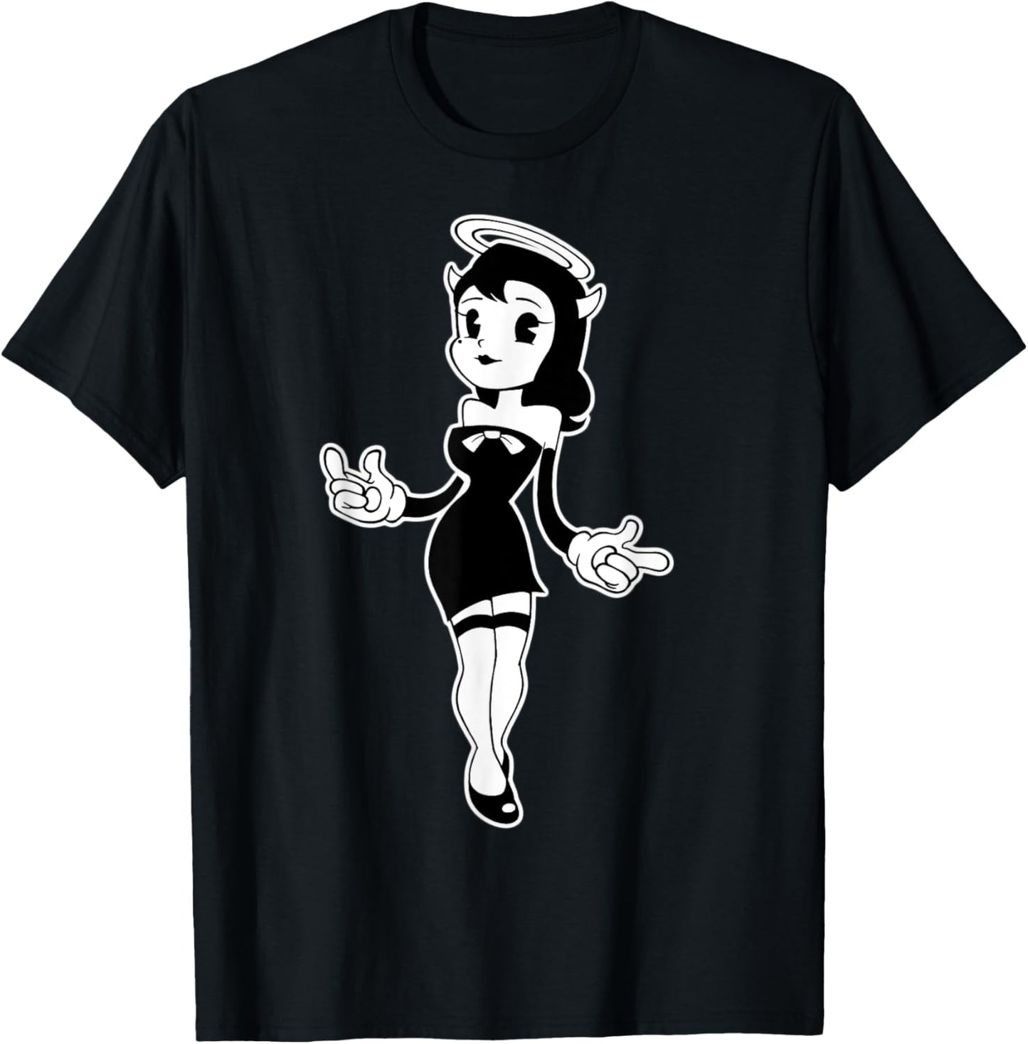 Alice Angel Gothic Angel Sent from Above Vintage Cartoon T-Shirt - T-Shirt | Black