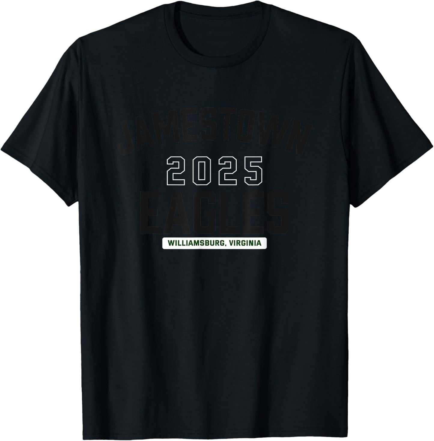 Jamestown Eagles Williamsburg, Virginia 2025 T-Shirt - T-Shirt | Black