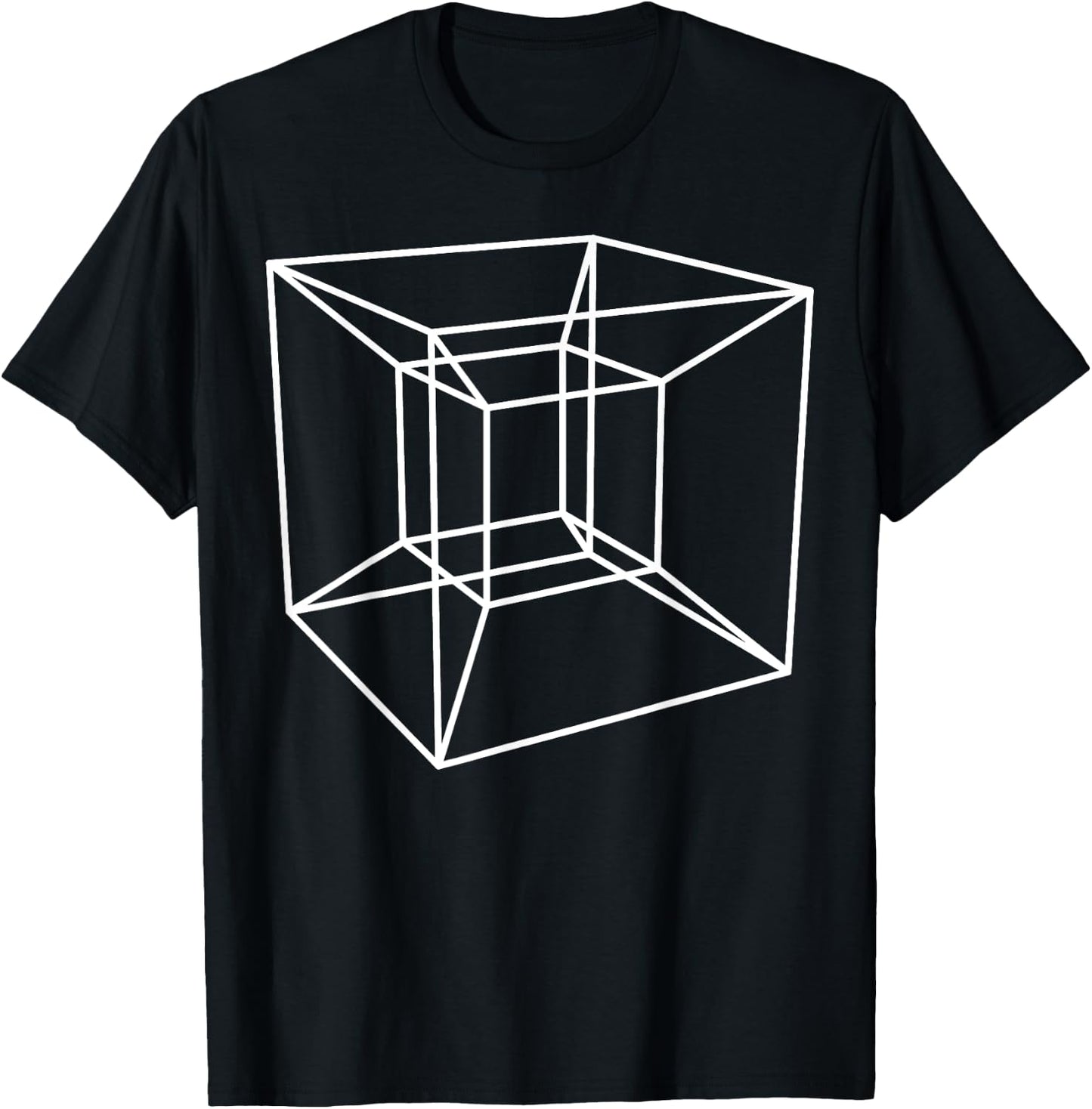 Nerdy Tesseract Hypercube Math Science Teacher Student Gift Men Women Girls Kids T-Shirt - T-Shirt | Black