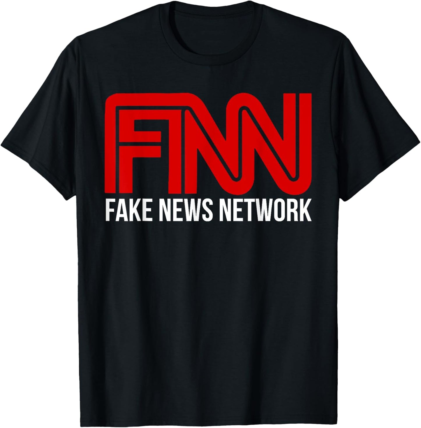 Fake News Network Shirt Donald Trump Fan FNN Fun Gift T-Shirt - T-Shirt | Black