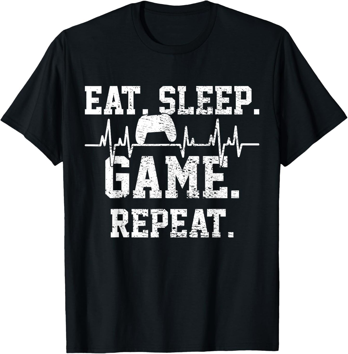 Gaming Gamer Game Heartbeat Gift T-Shirt - T-Shirt | Black