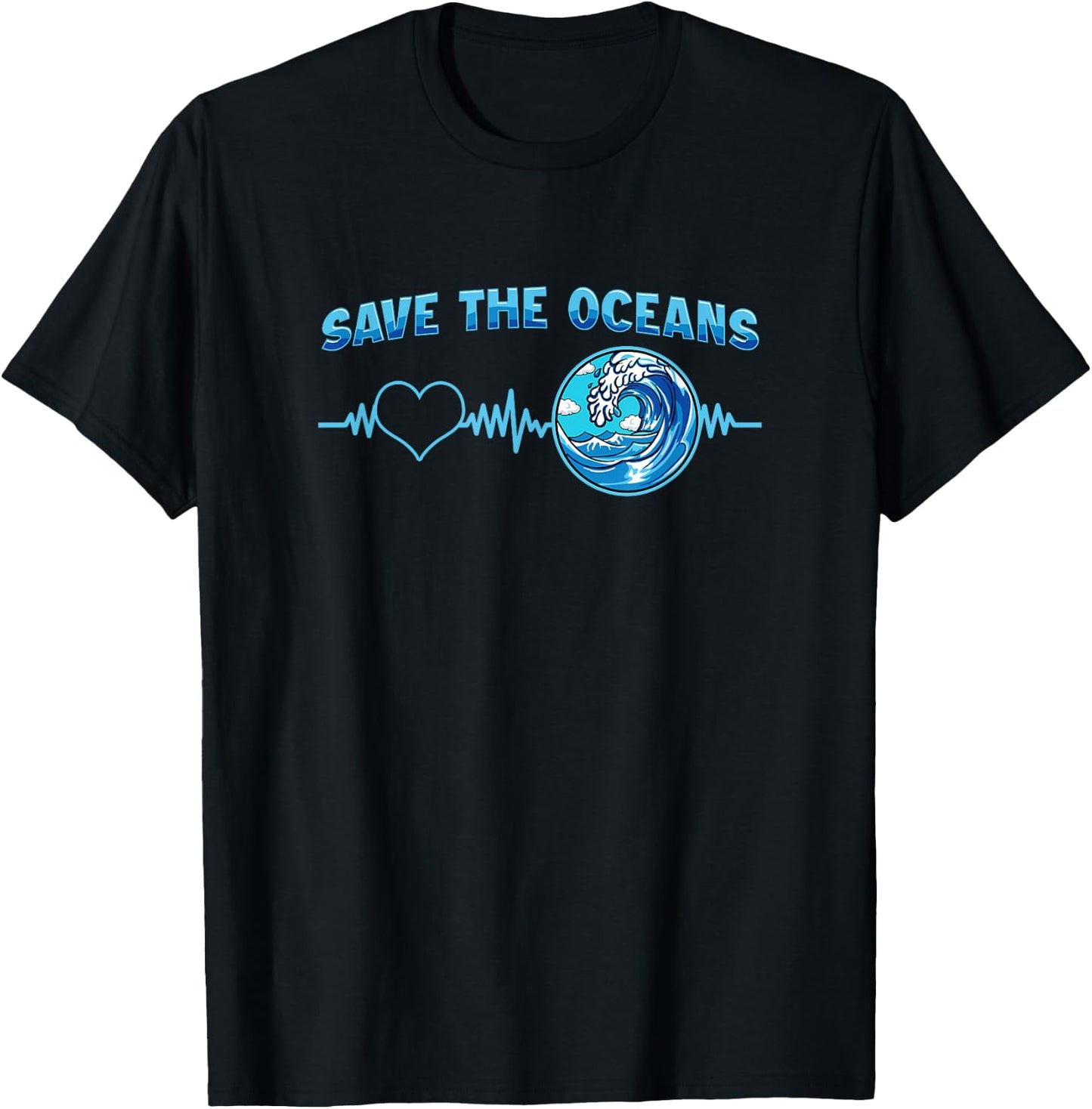Save The Oceans - Conservationist Statement T-Shirt - T-Shirt | Black