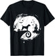 Border Terrier Halloween Costume Moon Silhouette Creepy T-Shirt - T-Shirt | Black