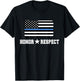 Pennsylvania State Police Thin Blue Line Honor Respect Gift T-Shirt - T-Shirt | Black