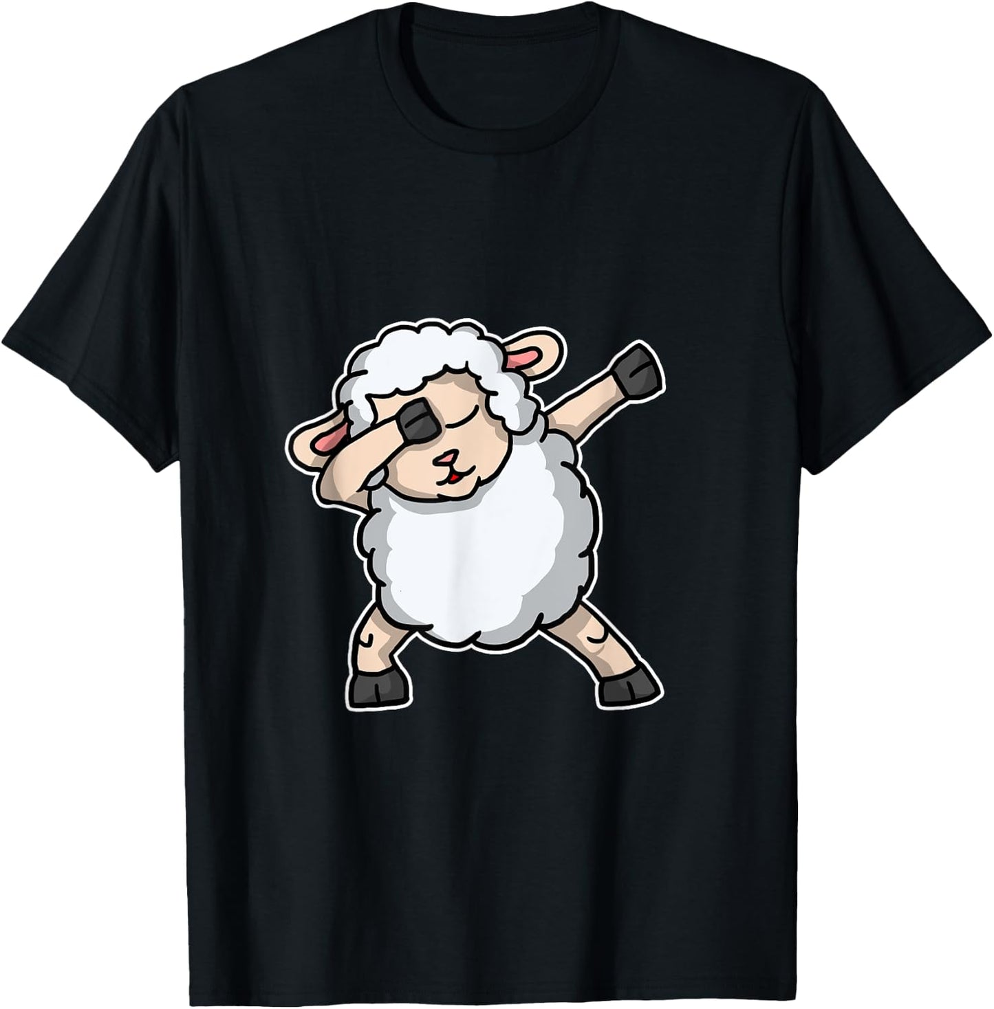Funny Dabbing Sheep Gift Lamb Shepherd Dab Dance T-Shirt - T-Shirt | Black