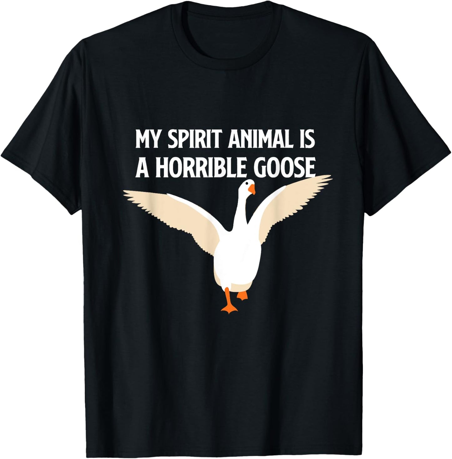My Spirit Animal is a Horrible Goose Honk Honk T-Shirt - T-Shirt | Black