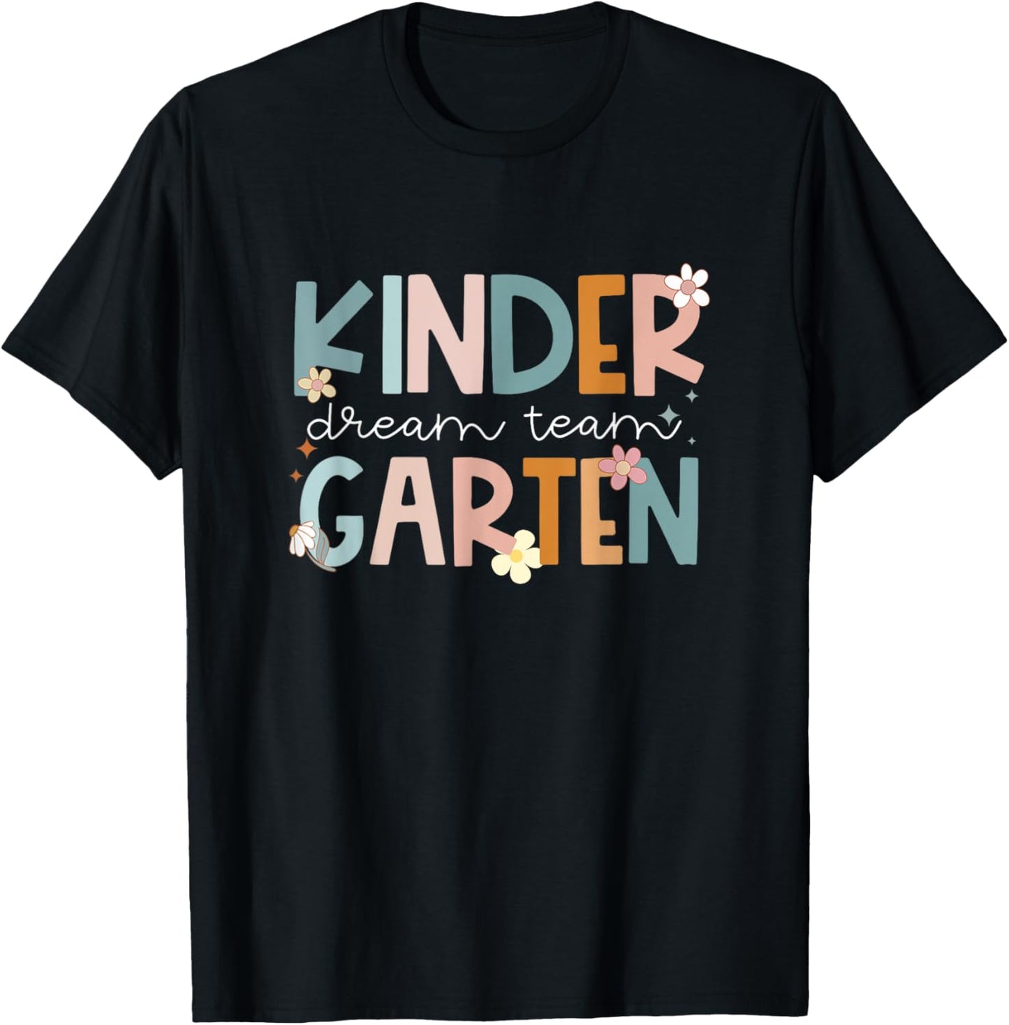 funny Kindergarten team Groovy Teacher Back to School T-Shirt - T-Shirt | Black
