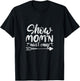 Show Mom'n Ain't Easy Livestock Show Mom Mother Distressed T-Shirt - T-Shirt | Black