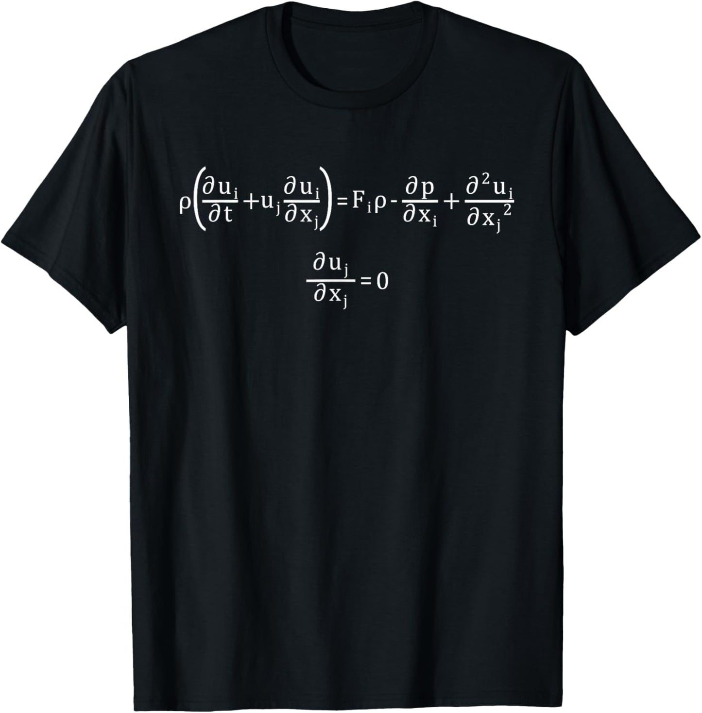 Équations de Navier-Stokes | Nerdy Science Physics Fluid Mech T-Shirt - T-Shirt | Black