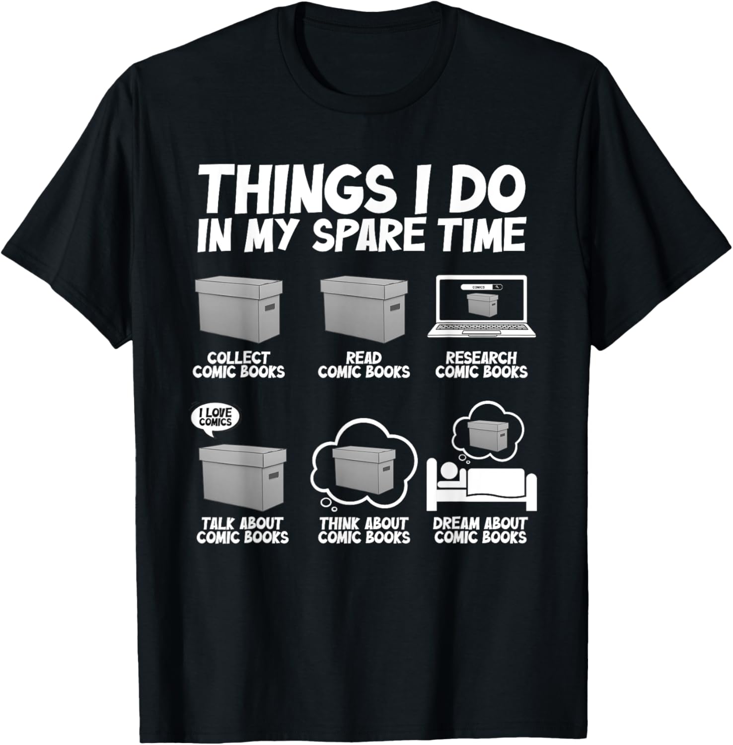 Best Comic Book Design Women Comic Book Collectors T-Shirt - T-Shirt | Black