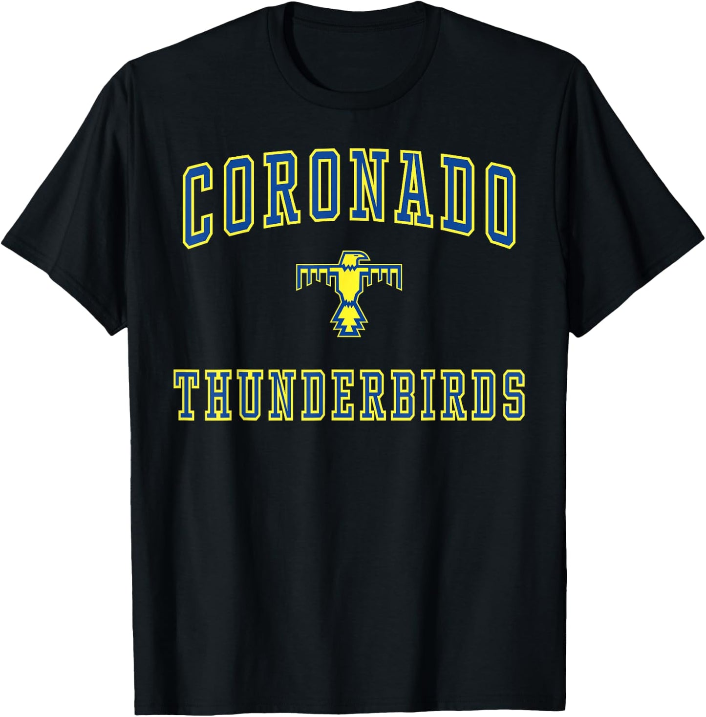 Coronado High School Thunderbirds C1 T-Shirt - T-Shirt | Black