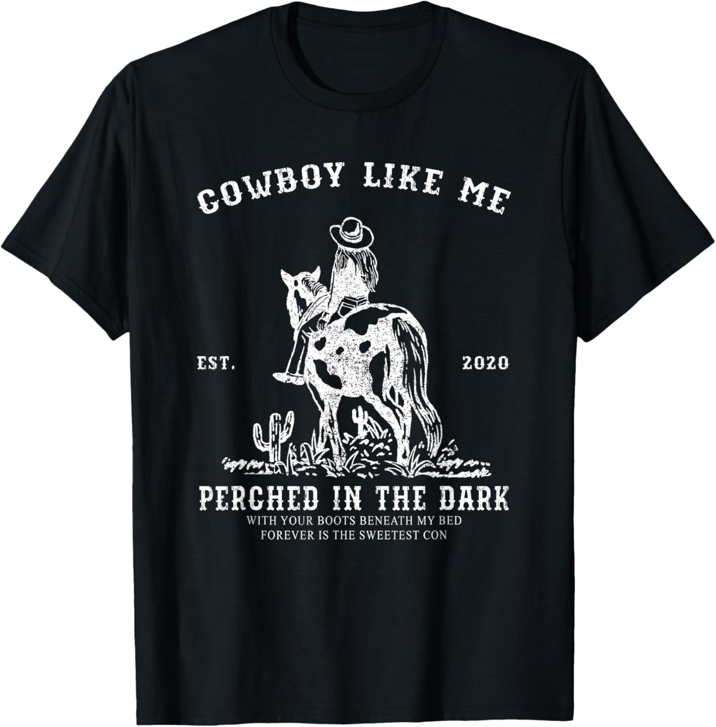 You're A Cowboy Like Me Vintage Cowgirl Horse Lover T-Shirt - T-Shirt | Black