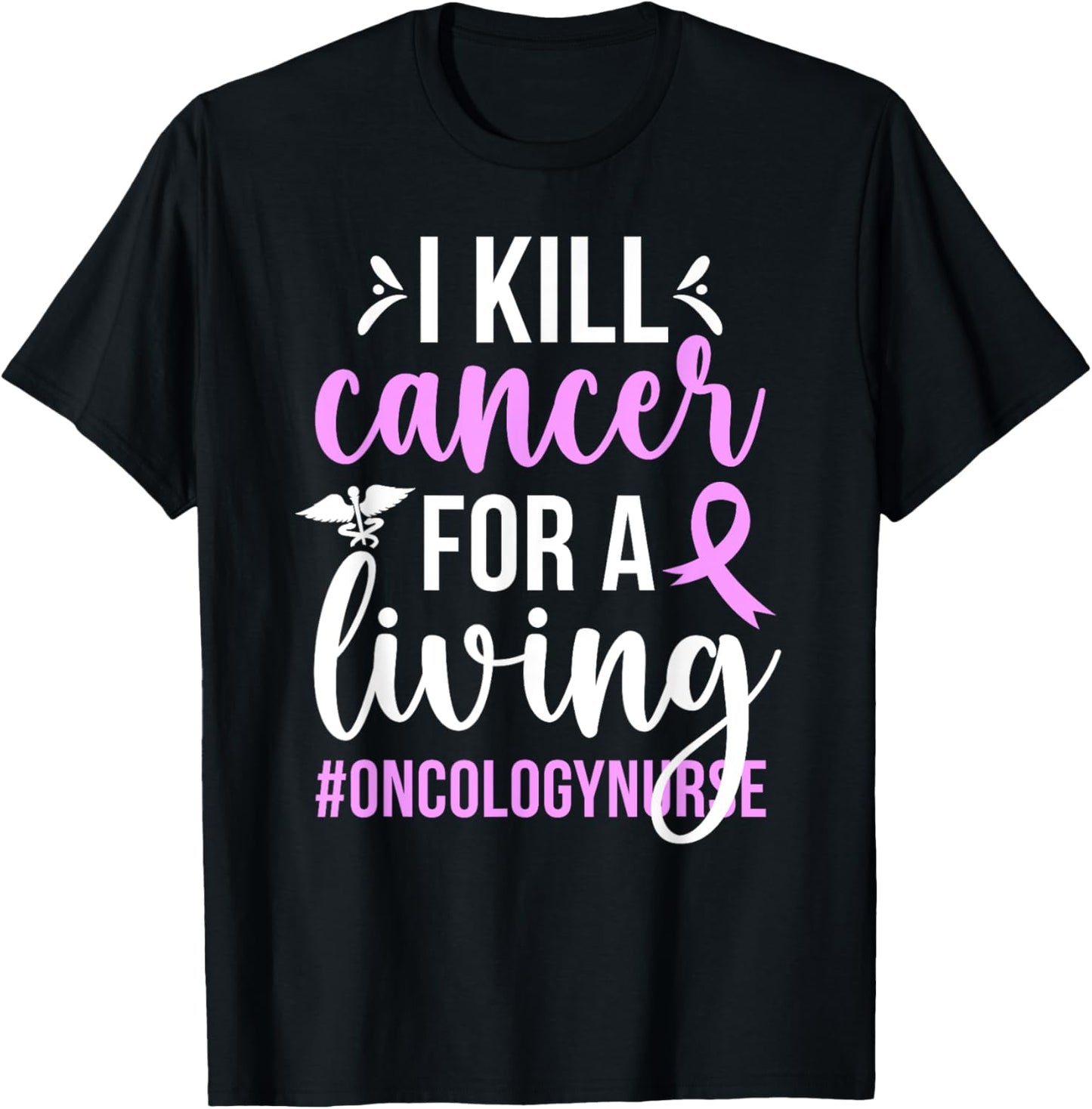 Funny Oncology Nurse Appreciation Black Women's Modern Funny Short Sleeve T-Shirt - T-Shirt | Black