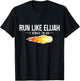 Run Like Elijah Christian Runner Marathon Running Bible T-Shirt - T-Shirt | Black