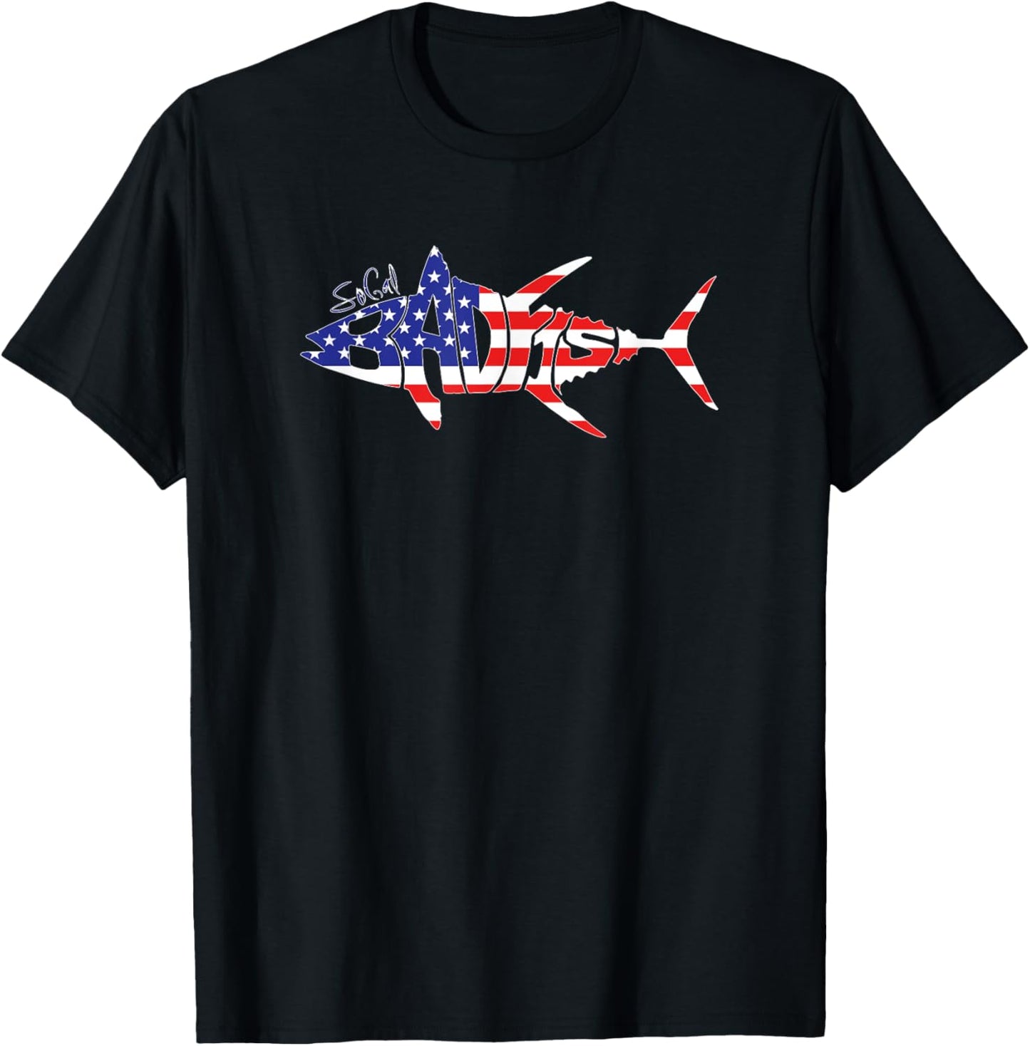 SoCal Badfish Patriot Tuna Design T-Shirt - T-Shirt | Black