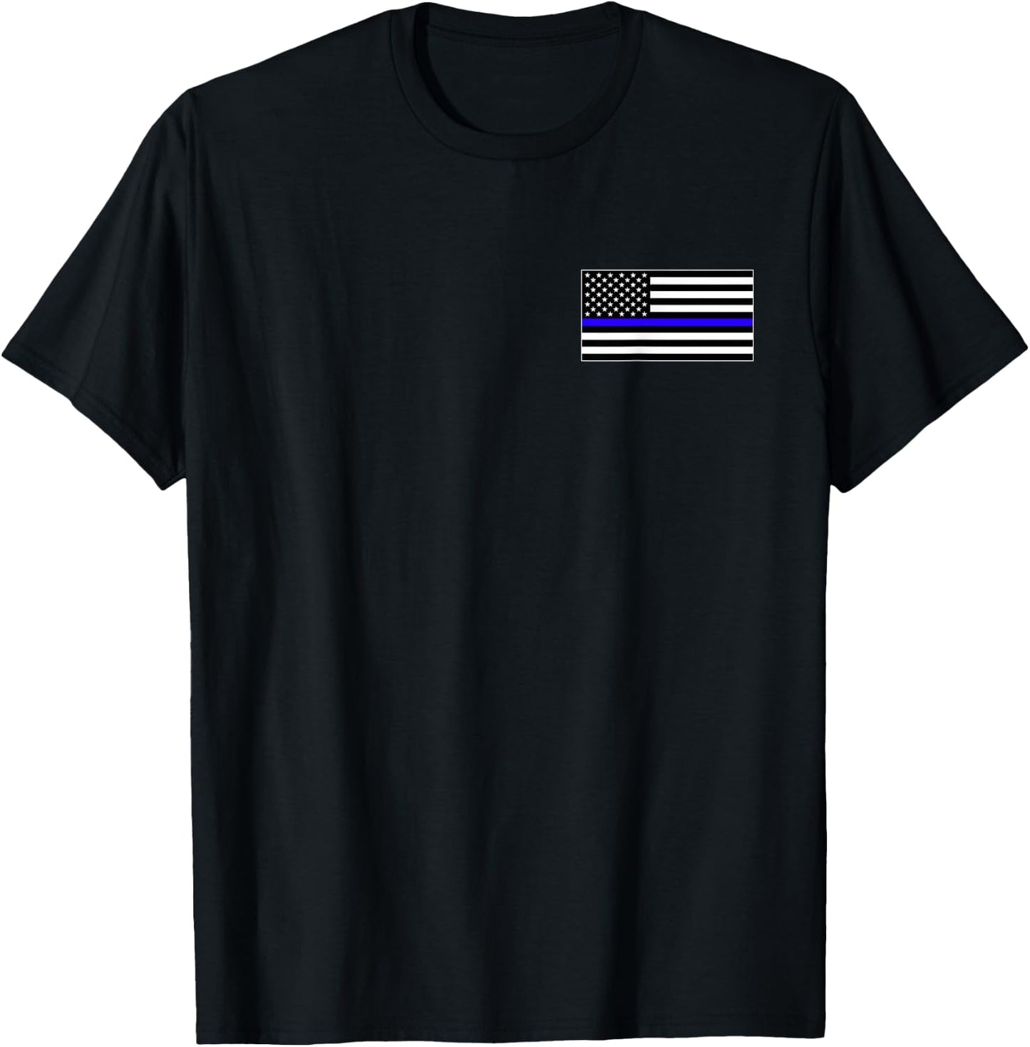 Thin Blue LINE US American Flag Honor Police Lives Matter T-Shirt - T-Shirt | Black
