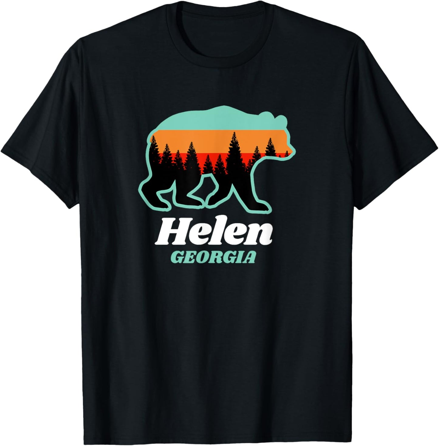 Helen Georgia Bear Mountains Summer Women Kids T-Shirt - T-Shirt | Black