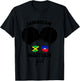 Half Jamaican Haitian Jamaica Flag Haiti Afro Kids Girls T-Shirt - T-Shirt | Black