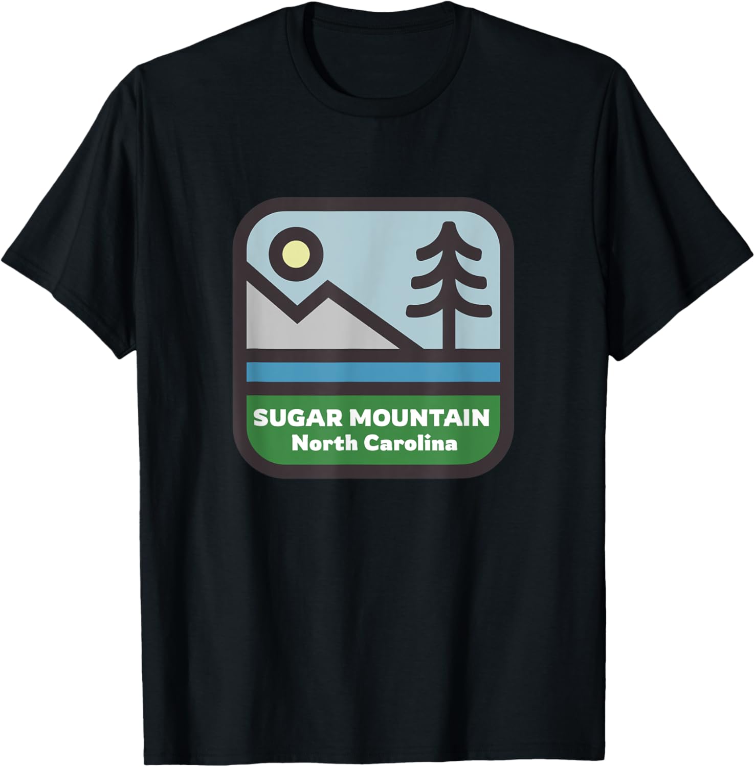 Sugar Mountain North Carolina Mountains NC Souvenir T-Shirt - T-Shirt | Black