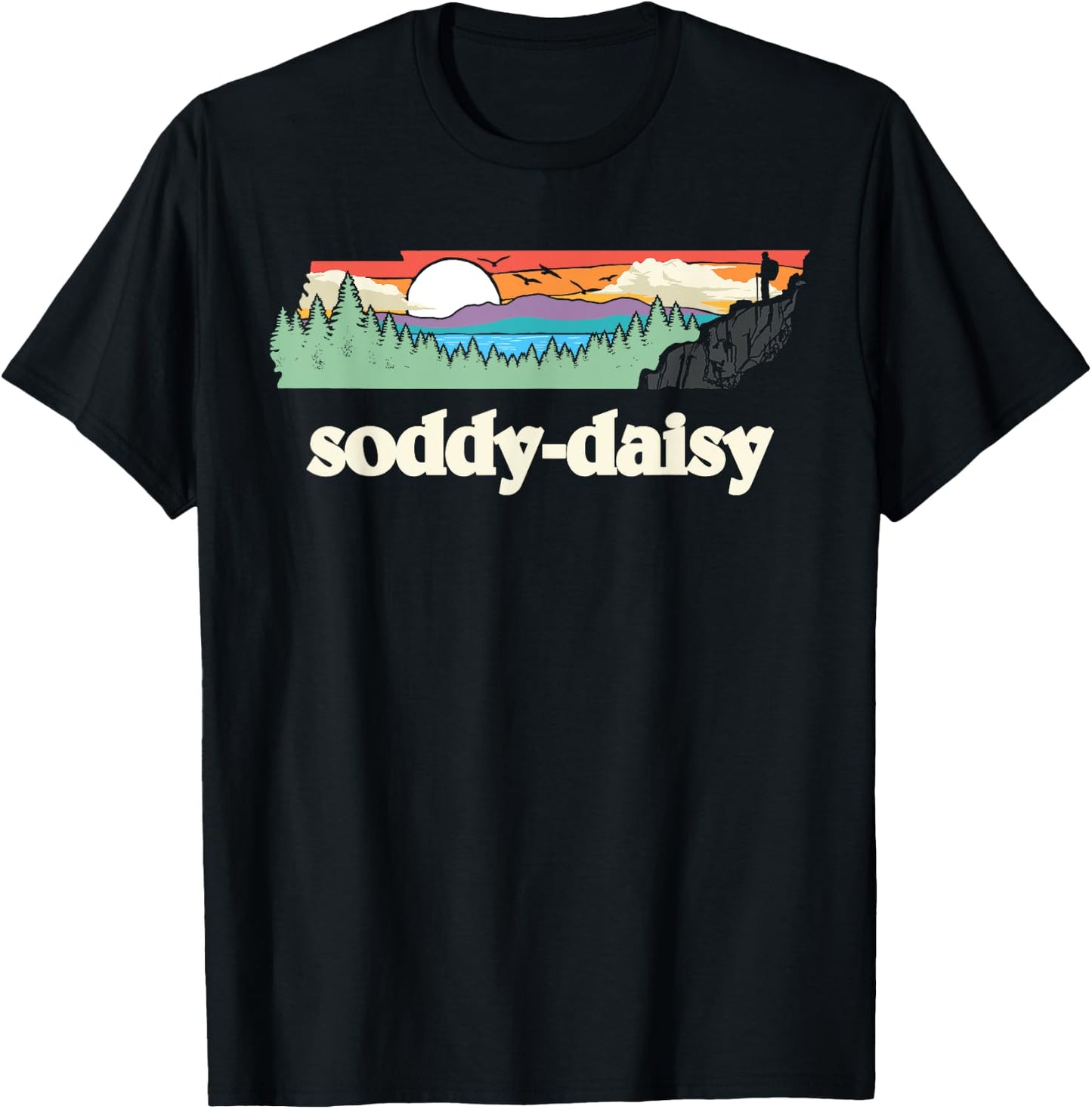 Soddy-daisy Tennessee Outdoors Retro Nature Graphic T-Shirt - T-Shirt | Black