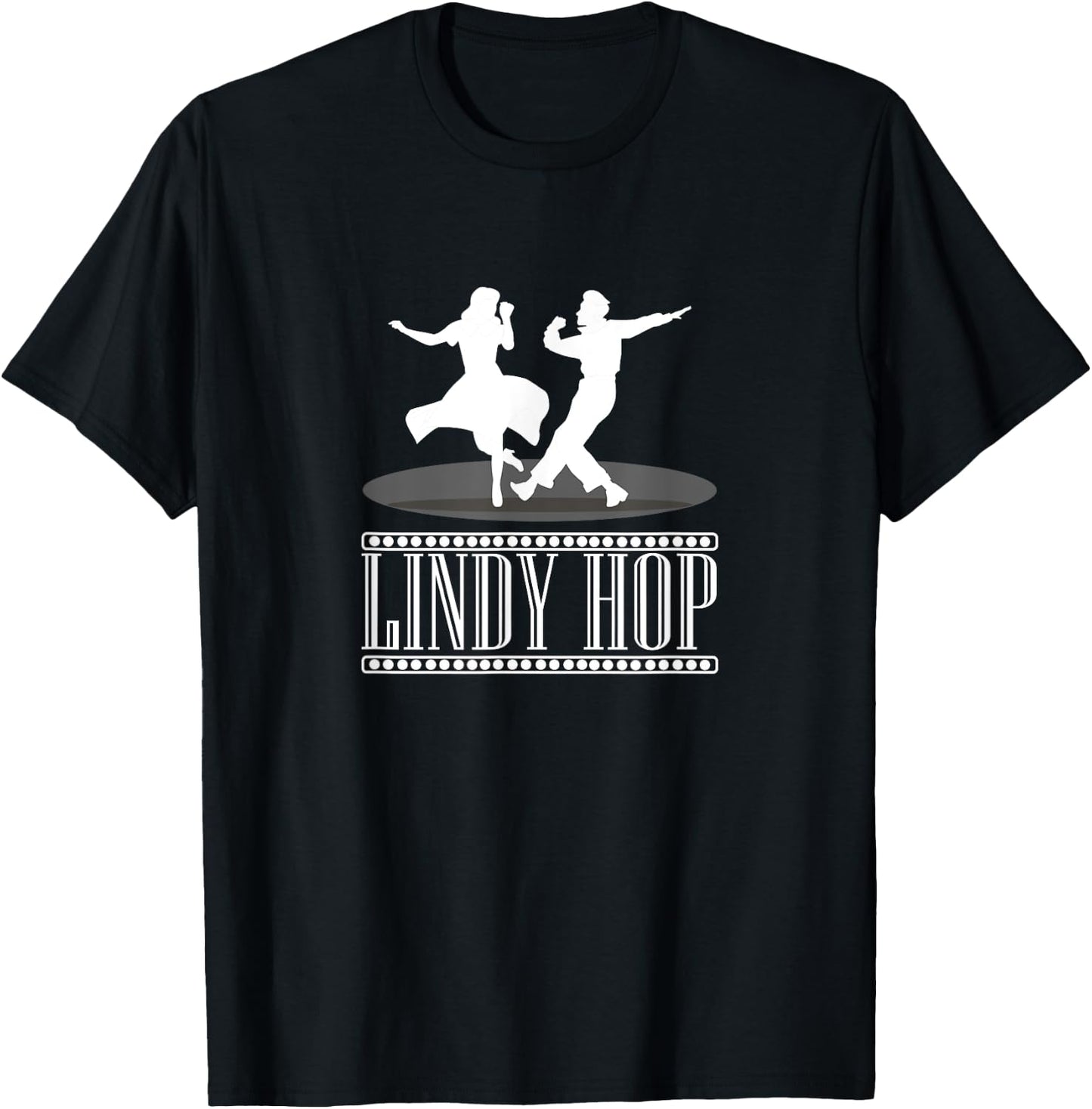 Swing Lindy Hop 40s Couple Pair Dance T-Shirt - T-Shirt | Black