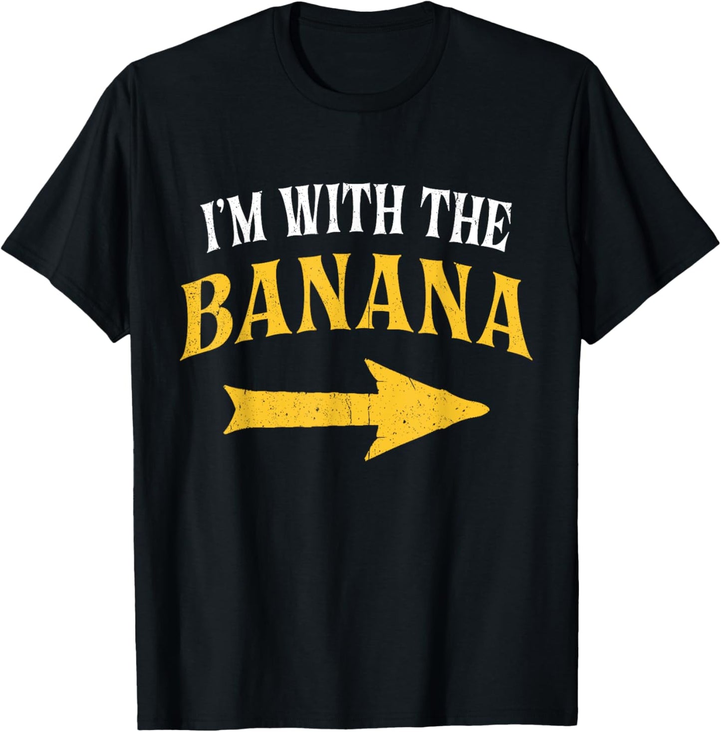 I'm With The Banana Costume Halloween Matching Couple T-Shirt - T-Shirt | Black