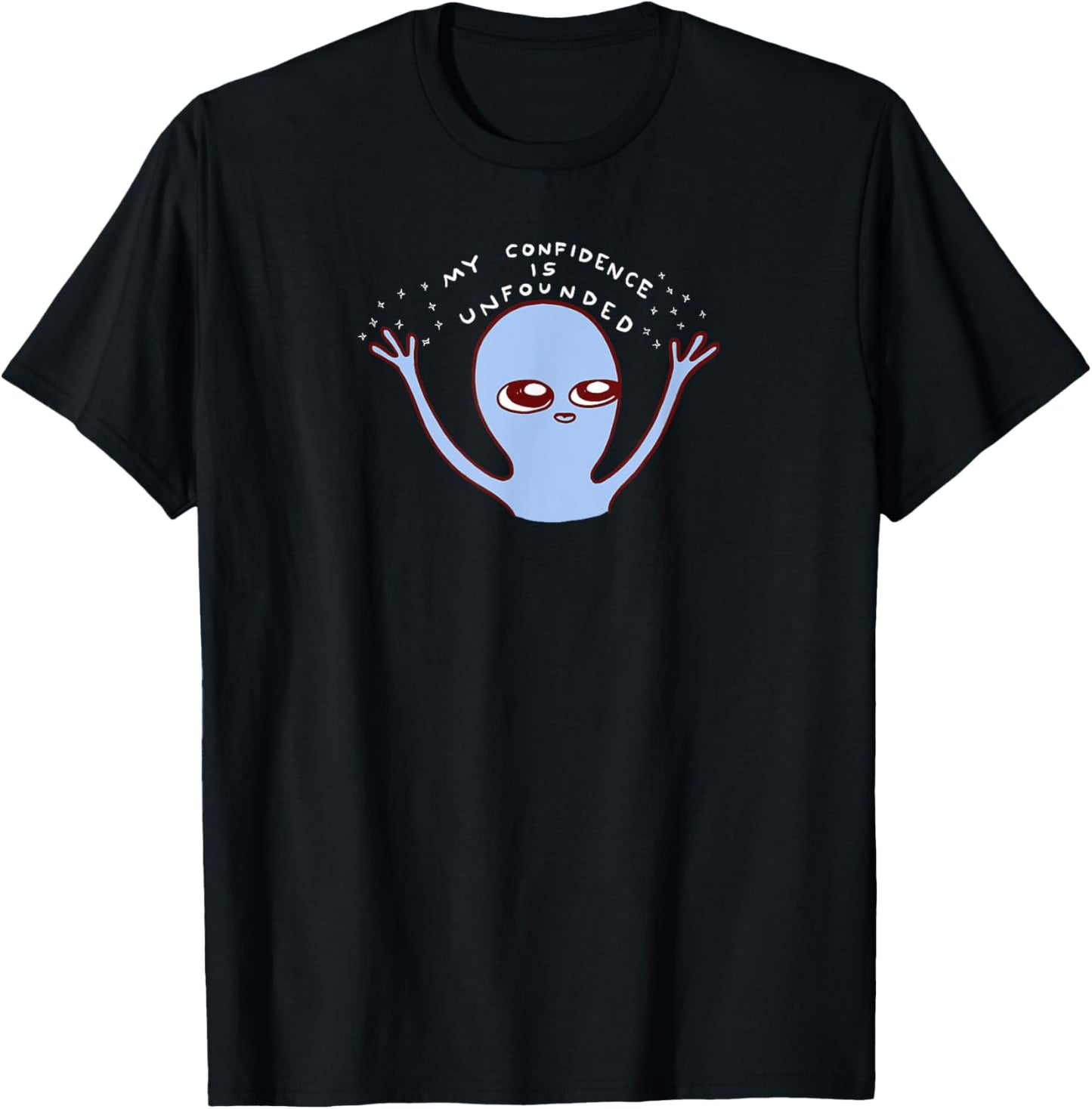 Threadless Nathan W. Pyle Strange Planet Confidence Graphic T-Shirt - T-Shirt | Black