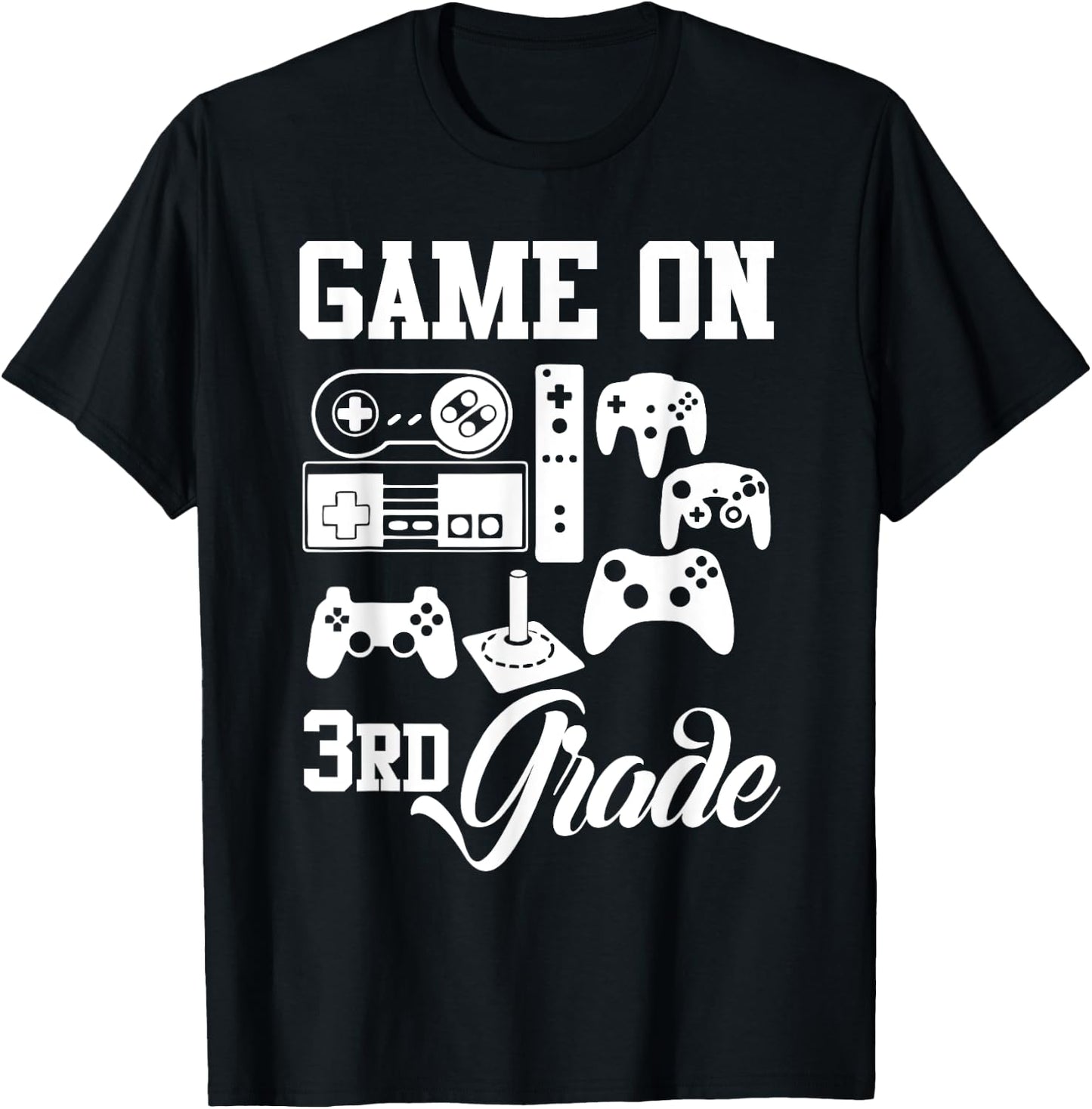 Video Game On Third Grade Back to School First Day of Gamer T-Shirt - T-Shirt | Black