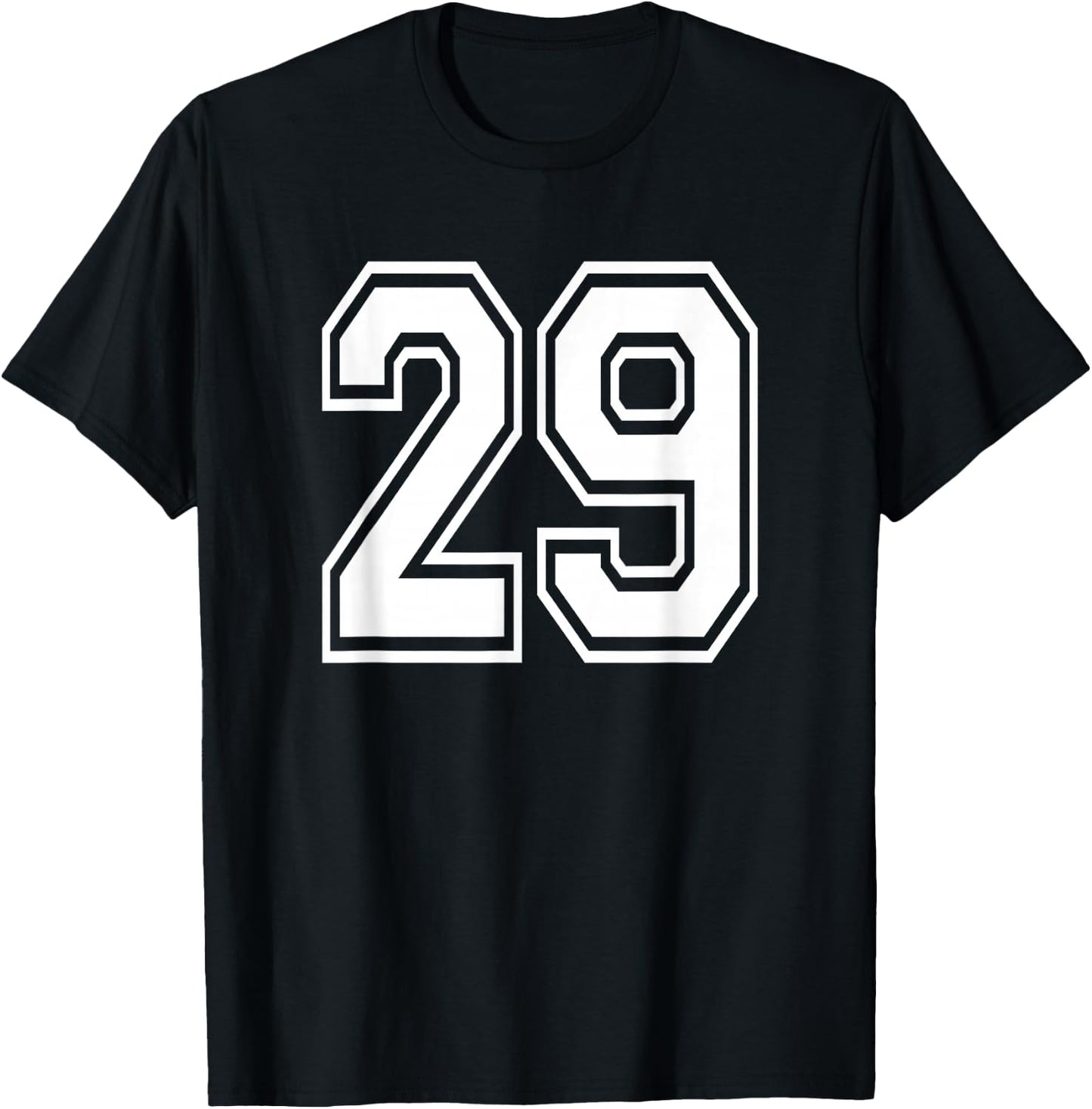 Number 29 Birthday Gift Sports Player Team Numbered Jersey T-Shirt - T-Shirt | Black