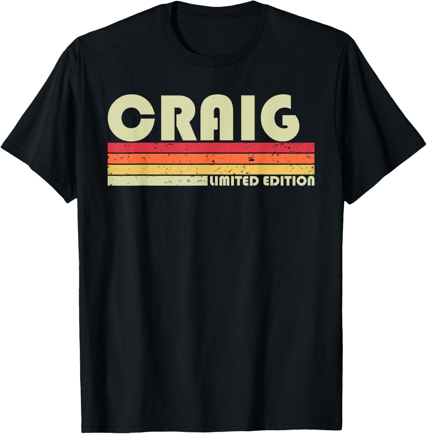 CRAIG Gift Name Personalized Funny Retro Vintage Birthday T-Shirt - T-Shirt | Black