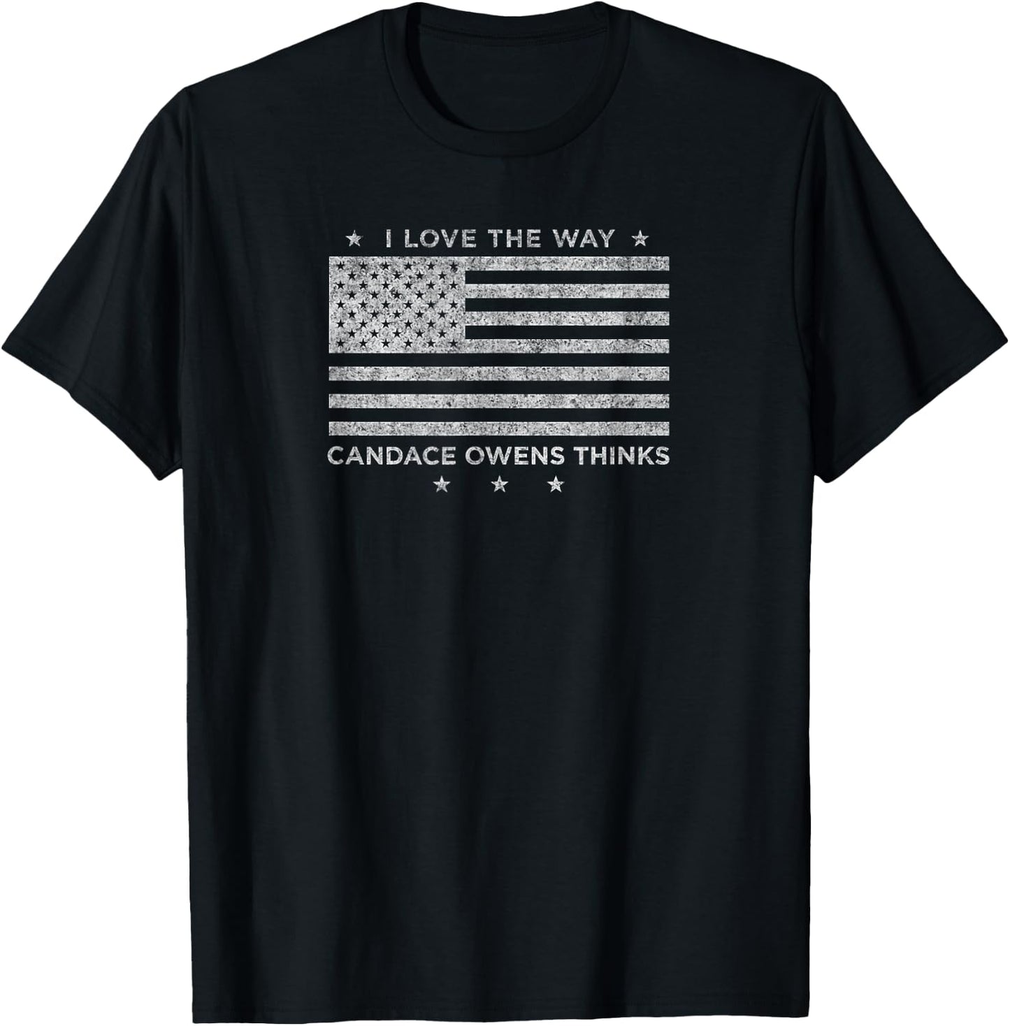 I Love The Way Candace Owens Thinks - President Candace 2024 T-Shirt - T-Shirt | Black