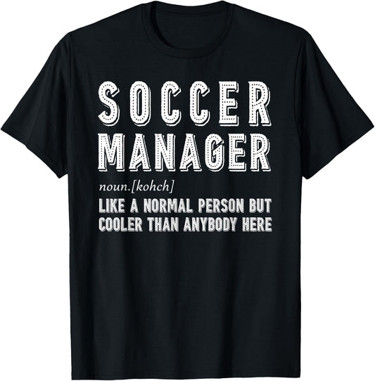 Soccer Manager Gift T-Shirt - T-Shirt | Black