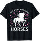 Just A Girl Who Loves Horses Cowgirl Horse Girl Horse Riding T-Shirt - T-Shirt | Black