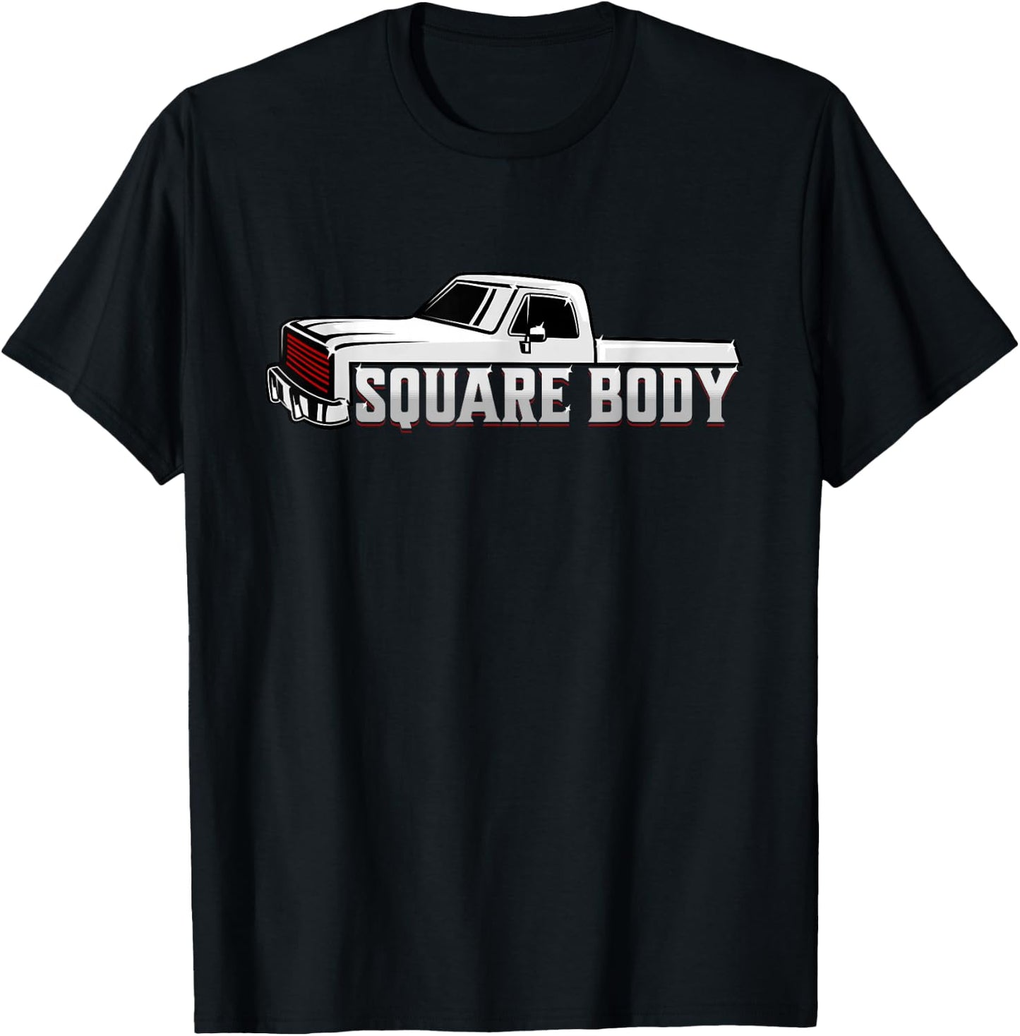 Vintage American Square Body Truck 4x4 Mud Trucks T-Shirt - T-Shirt | Black