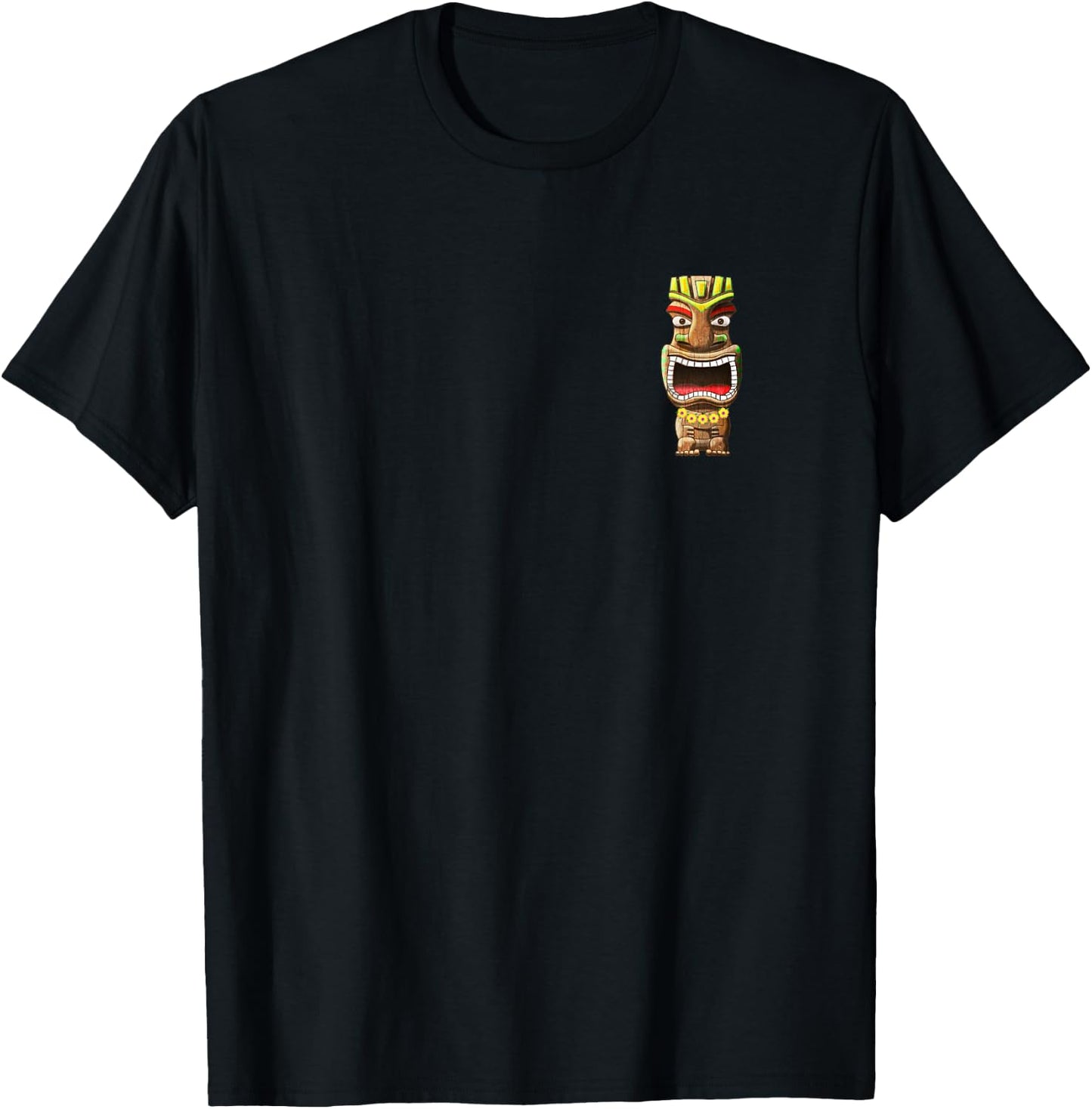 Hawaiian Tiki Surf T-Shirt - T-Shirt | Black