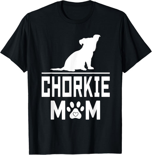 Chorkie Mom T-Shirt - T-Shirt | Black