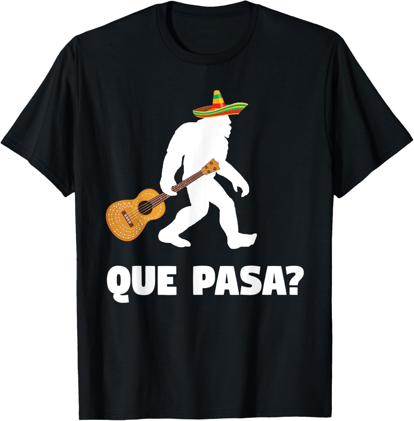 Bigfoot El Squatcho T Shirt Sasquatch Mexican Cinco de Mayo T-Shirt - T-Shirt | Black