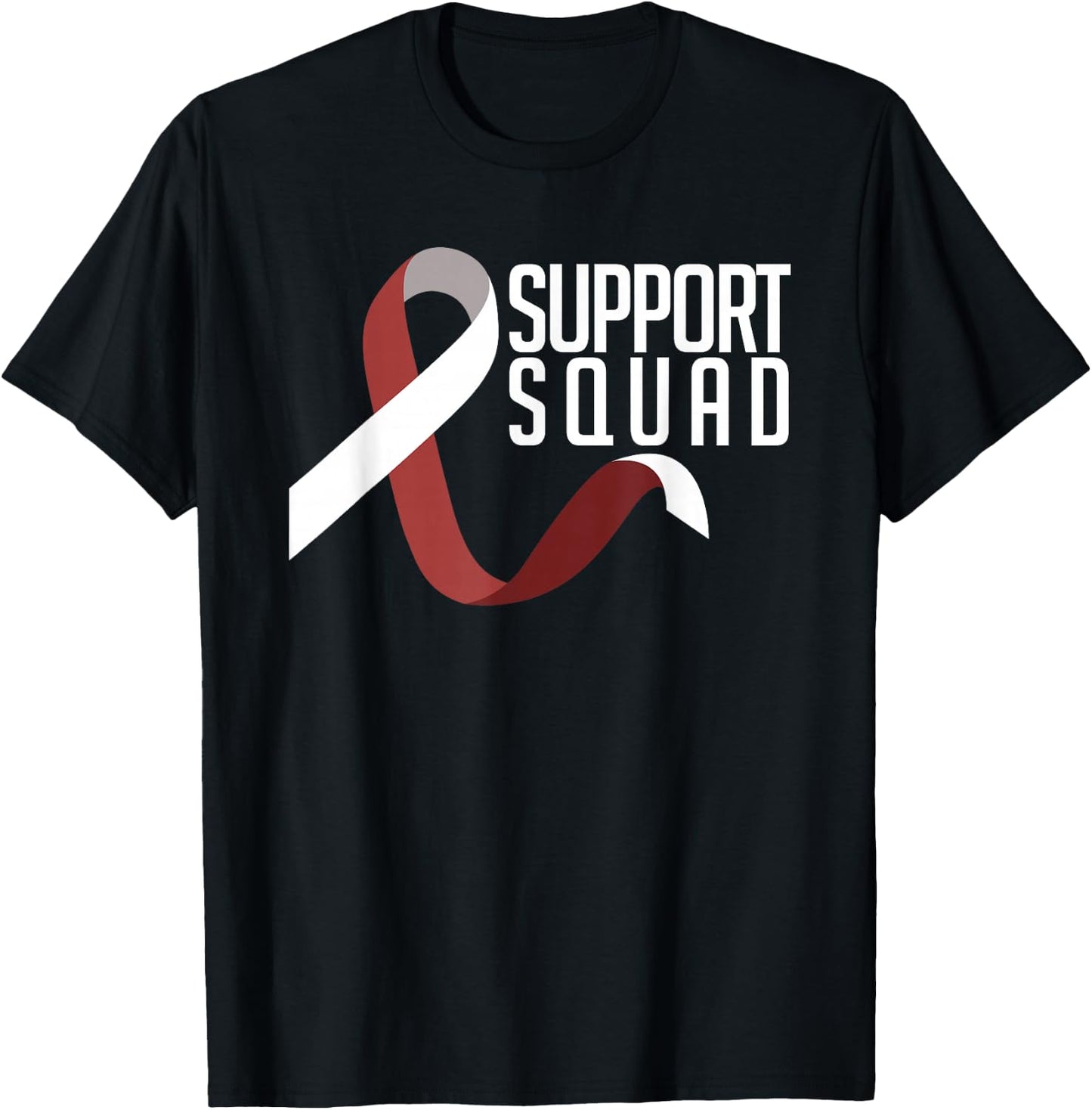 Support Squad Throat Oral Head & Neck Cancer Awareness T-Shirt - T-Shirt | Black