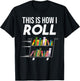 Funny This Is How I Roll Librarian Gift Cool Book Cart Joke T-Shirt - T-Shirt | Black