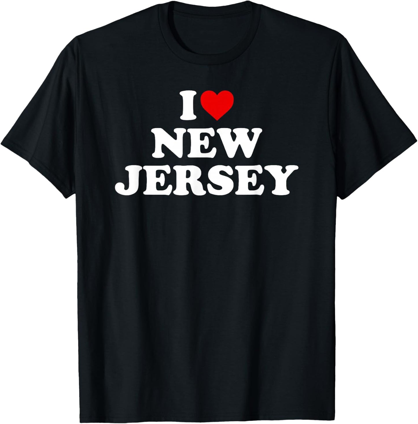 I Love New Jersey - Heart NJ T-Shirt - T-Shirt | Black