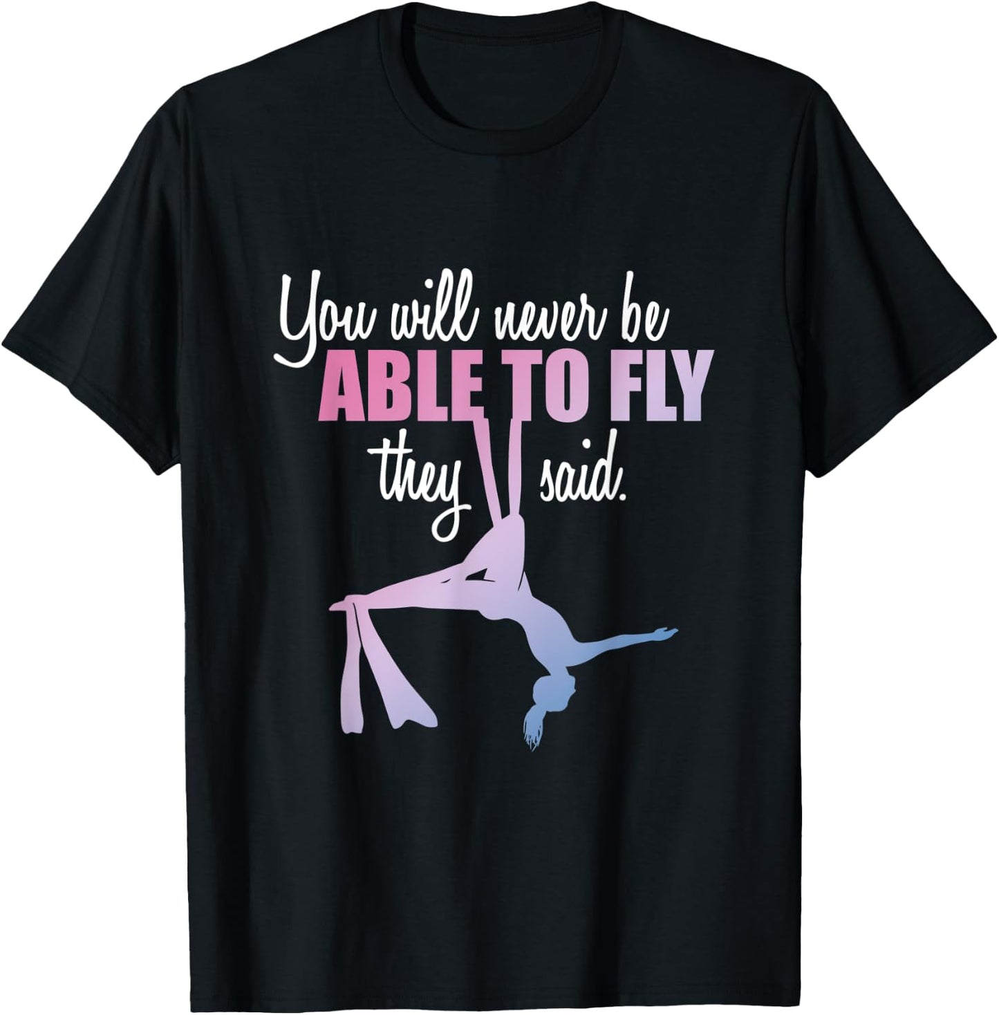 Aerialist | Aerial Yoga Performer | Silk Acrobatics T-Shirt - T-Shirt | Black